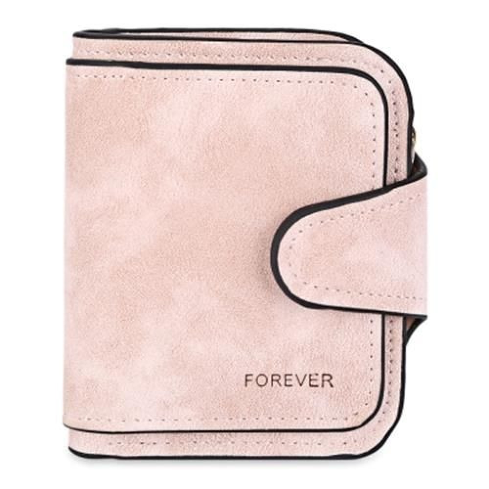 GUAPABIEN DOUBLE LAYER DESIGN HASP TYPE MULTICARD BIT WRIST WALLET FOR WOMEN (SHALLOW PINK