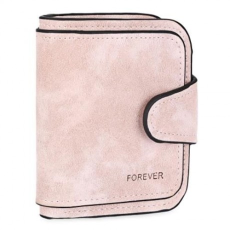 GUAPABIEN DOUBLE LAYER DESIGN HASP TYPE MULTICARD BIT WRIST WALLET FOR WOMEN (SHALLOW PINK