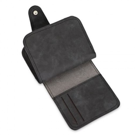 GUAPABIEN DOUBLE LAYER DESIGN HASP TYPE MULTICARD BIT WRIST WALLET FOR WOMEN (BLACK)