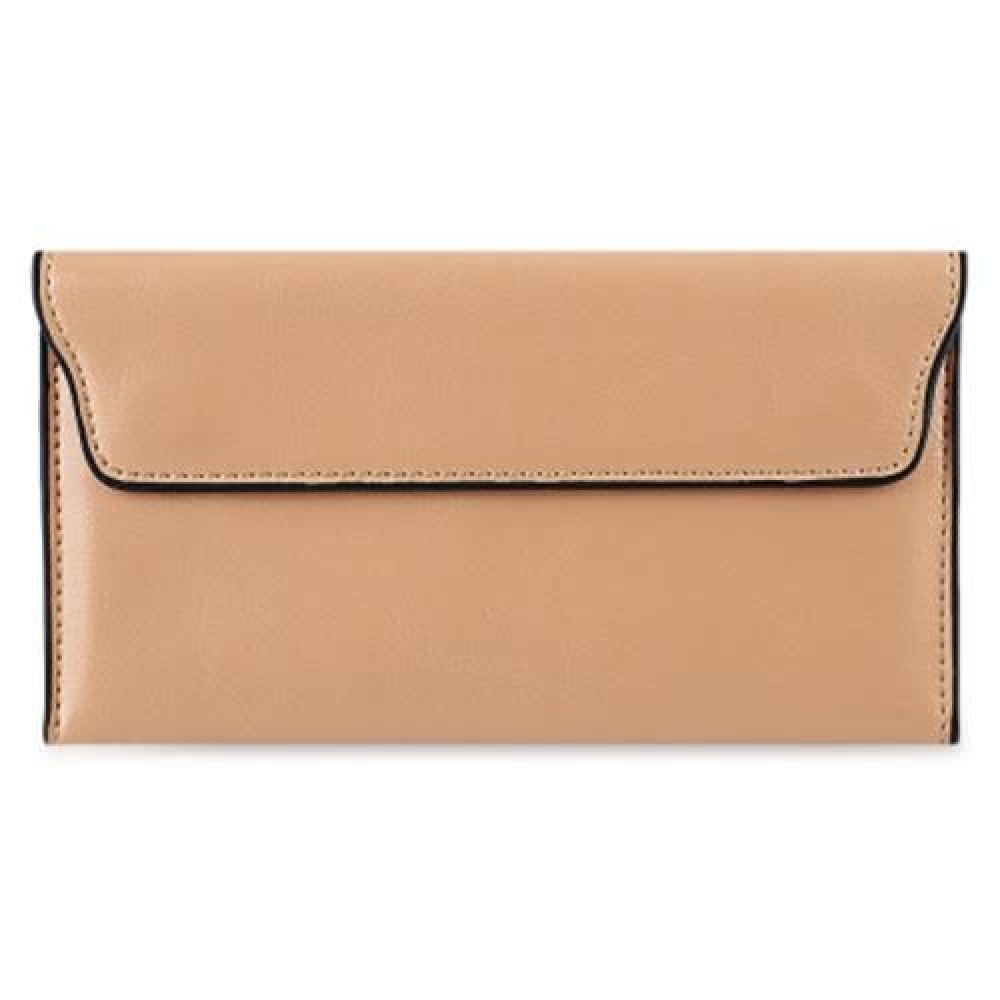 HASP CLOSURE ENVELOPE DESIGN WALLET WITH MINI BAG FOR LADIES (KHAKI)