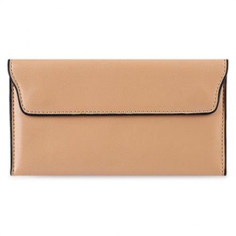 HASP CLOSURE ENVELOPE DESIGN WALLET WITH MINI BAG FOR LADIES (KHAKI)
