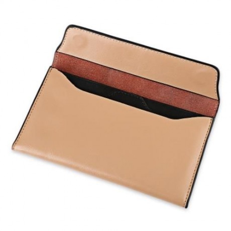 HASP CLOSURE ENVELOPE DESIGN WALLET WITH MINI BAG FOR LADIES (KHAKI)