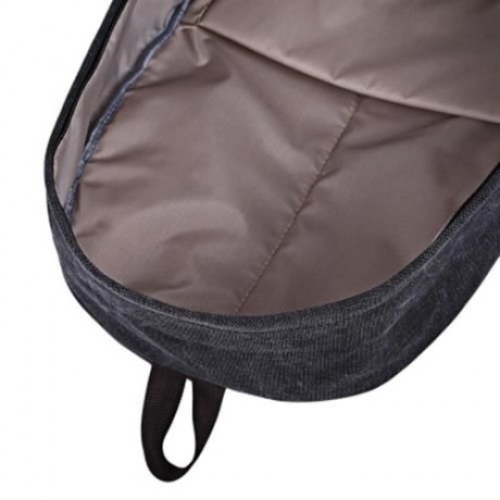 CASUAL POCKET DECORATION CANVAS PORTABLE BAG HANDBAG TOTE SCHOOL BACKPACK (BLACK)