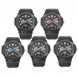 ALIKE AK16121 DUAL QUARTZ DIGITAL MEN WATCH LED STOPWATCH 5ATM SPORT MALE WRISTWATCH (BLUE