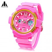 ALIKE AK16122 UNISEX QUARTZ DIGITAL WATCH LED ALARM STOPWATCH 5ATM SPORT WATCH (PINK)