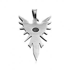 FASHIONABLE UNISEX CARTOON ANIMAL PATTERN BIRD SHAPE PEWTER SLIDE PENDANT (BRUSHED SILVER)