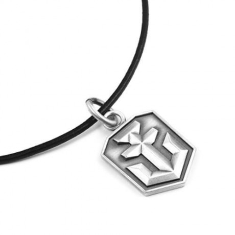TRENDY MEN ANCHOR SHAPE PEWTER SLIDE PENDANT (BRUSHED SILVER)