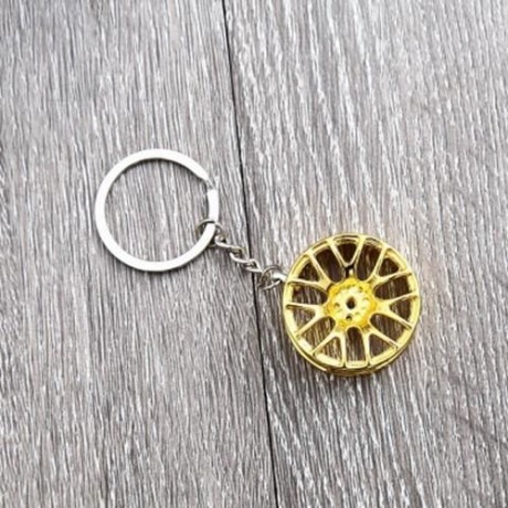 WHEEL HUB ALLOY KEY CHAIN HANGING PENDANT KEYRING - 3.54 INCH