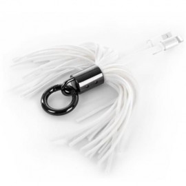 REMAX RC - 053I KEY RING TASSELS 8 PIN DATA TRANSFER 3A CHARGING FLAT CABLE FOR IPHONE (WH