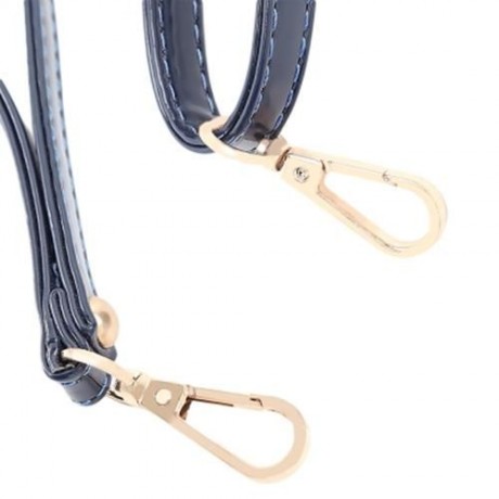 PU LEATHER ZIPPERED HAND STRAP WALLET FOR WOMEN (BLUE)