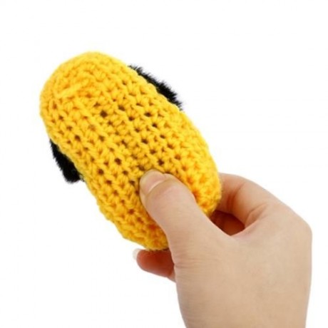 LOVELY SIMULATION SOUNDING CROUCHING CAT PLUSH TOY WITH SLIPPER NEST BIRTHDAY CHRISTMAS GI
