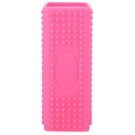 PET DOG CAT BATH BRUSH COMB DEPILATION SOFT SILICONE STICKY HAIR TOOL (ROSE RED)