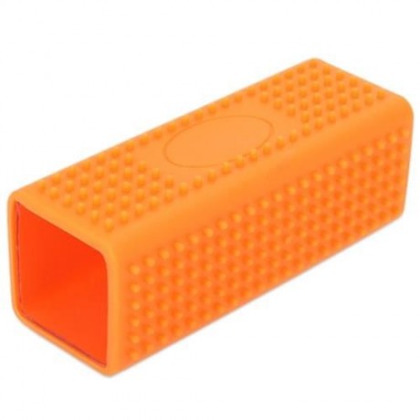 PET DOG CAT BATH BRUSH COMB DEPILATION SOFT SILICONE STICKY HAIR TOOL (SWEET ORANGE)