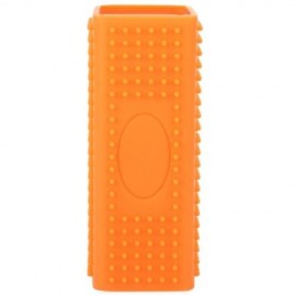 PET DOG CAT BATH BRUSH COMB DEPILATION SOFT SILICONE STICKY HAIR TOOL (SWEET ORANGE)
