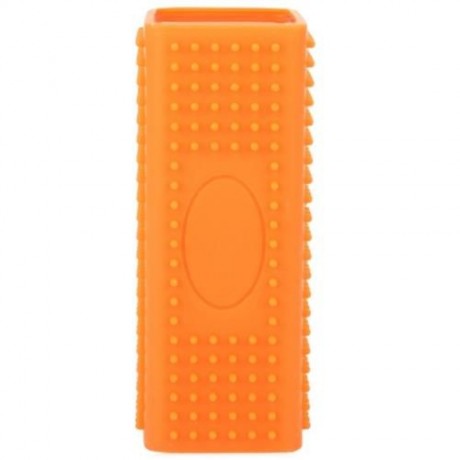 PET DOG CAT BATH BRUSH COMB DEPILATION SOFT SILICONE STICKY HAIR TOOL (SWEET ORANGE)
