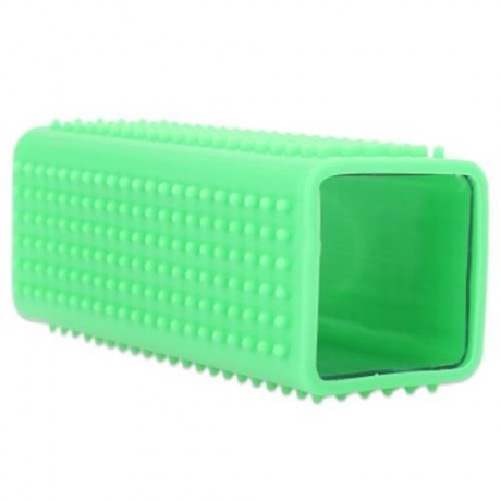 PET DOG CAT BATH BRUSH COMB DEPILATION SOFT SILICONE STICKY HAIR TOOL (GREEN)