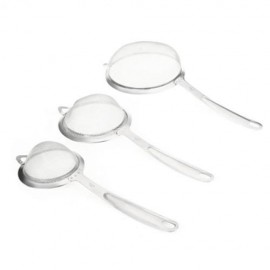3PCS STAINLESS STEEL MESH OIL FILTER GREASE FISHING SPOON KITCHEN GADGET (SILVER)
