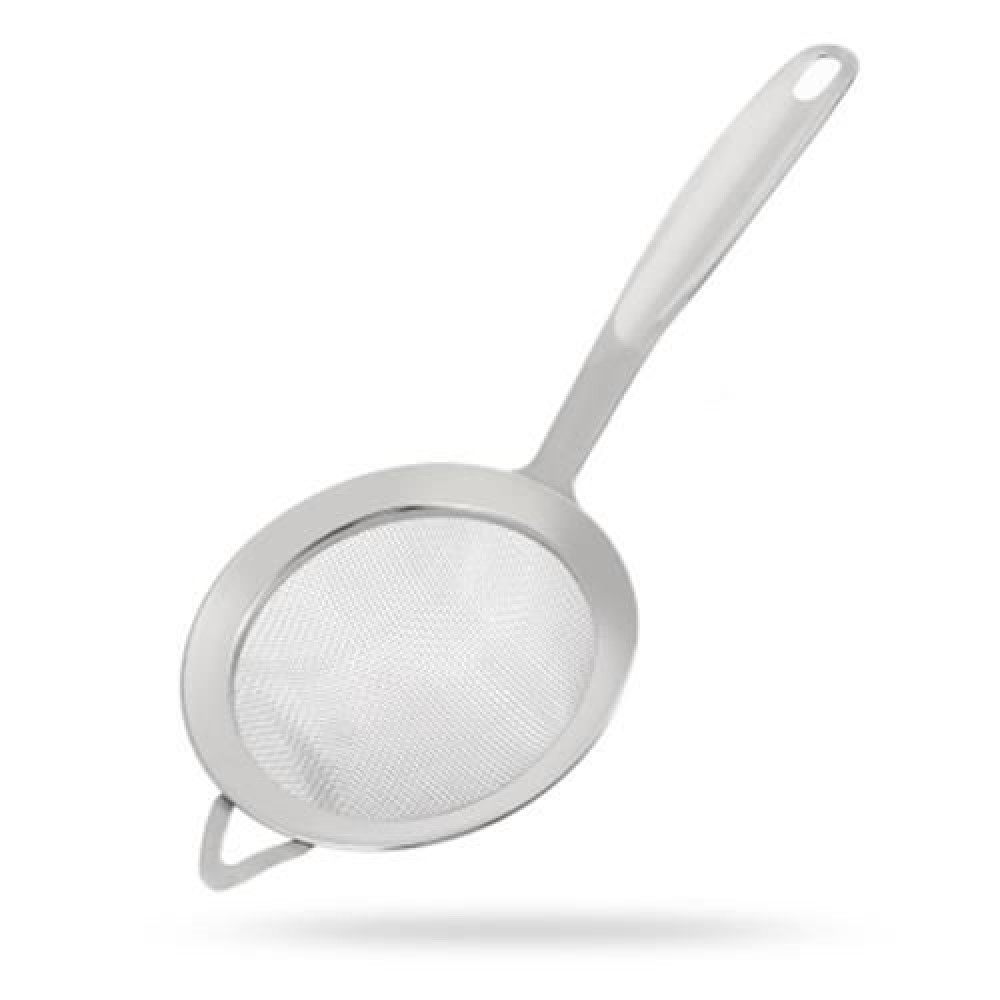 STAINLESS STEEL MESH OIL FILTER GREASE FISHING SPOON KITCHEN GADGET (SILVER)