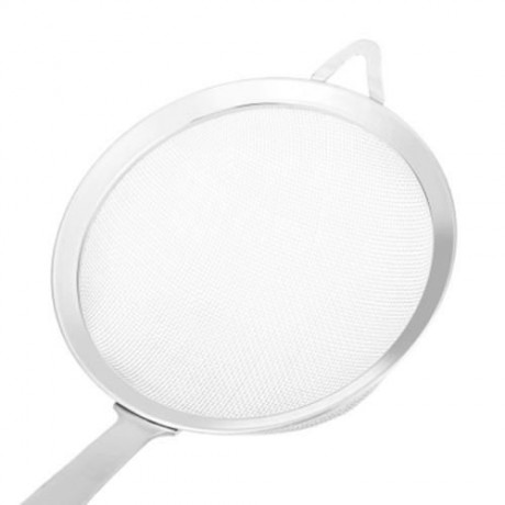 STAINLESS STEEL MESH OIL FILTER GREASE FISHING SPOON KITCHEN GADGET (SILVER)