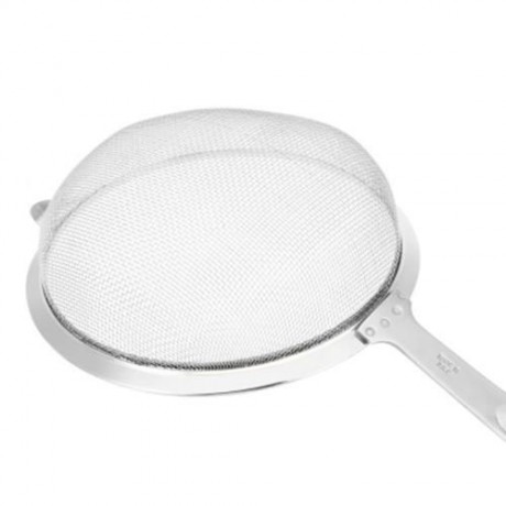 STAINLESS STEEL MESH OIL FILTER GREASE FISHING SPOON KITCHEN GADGET (SILVER)