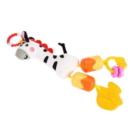 BEDTIME BEAR CARTOON ANIMAL ZEBRA SHAPE CRADLE RATTLE TOY COLORFUL INFANT HANGING BED BELL