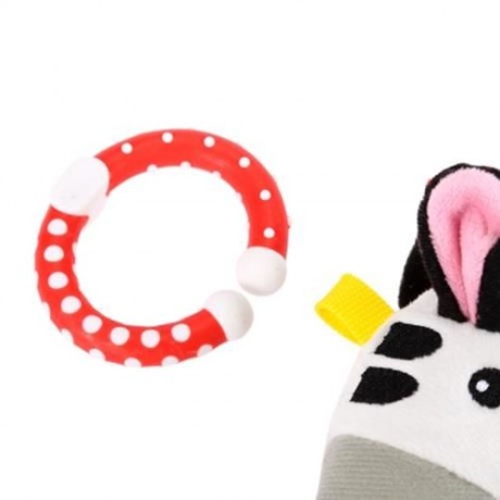 BEDTIME BEAR CARTOON ANIMAL ZEBRA SHAPE CRADLE RATTLE TOY COLORFUL INFANT HANGING BED BELL