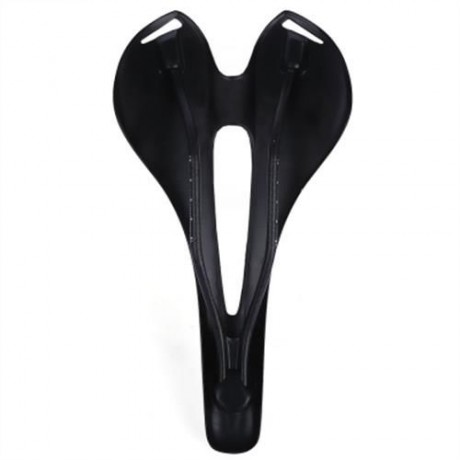 BIKE CARBON FIBER LEATHER ULTRALIGHT SEAT CUSHION SADDLE (WHITE)