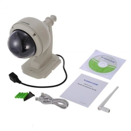 WANSCAM HW0038 1.0MP WIFI IP CAMERA 720P MOTION DETECTION WATERPROOF (WHITE)