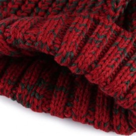 CHIC POM POM EMBELLISHED KNITTED HAT FOR CHILD (RED)