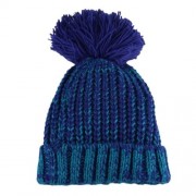 CHIC POM POM EMBELLISHED KNITTED HAT FOR CHILD (BLUE)