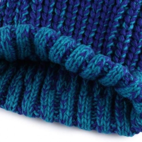 CHIC POM POM EMBELLISHED KNITTED HAT FOR CHILD (BLUE)