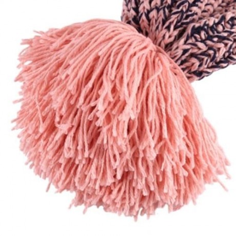 CHIC POM POM EMBELLISHED KNITTED HAT FOR CHILD (PINK)