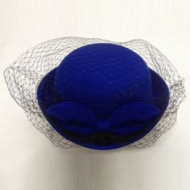 CHIC VOILE AND BOWKNOT DECORATED FELT HAT FOR WOMEN (COLOR ASSORTED)