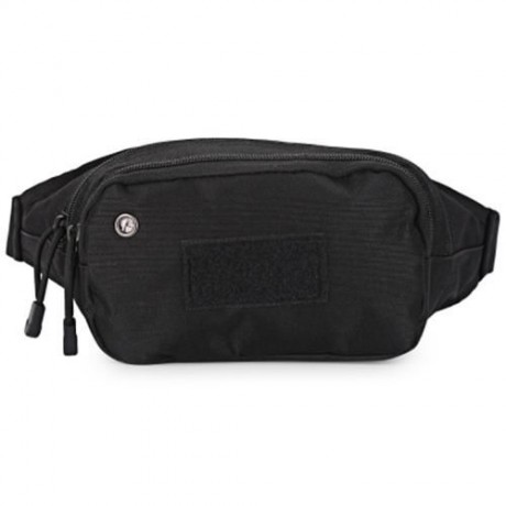 CASUAL MOUNTAIN-CLIMBING CAMOUFLAGE CAMP TRAVEL SHOULDER CROSSBODY WAIST BAG FOR MEN (BLAC