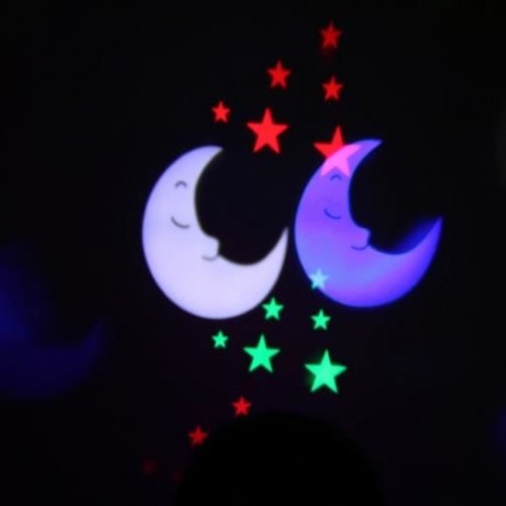 AC 110 - 240V 4W LED STAR MOON LIGHT WATER RESISTANT PROJECTOR LAMP (BLACK)