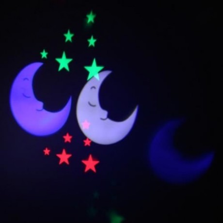AC 110 - 240V 4W LED STAR MOON LIGHT WATER RESISTANT PROJECTOR LAMP (BLACK)