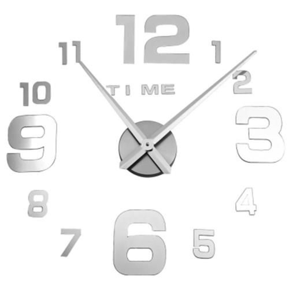 M.SPARKLING 3D MIRROR EFFECT STICKERS FRAMELESS NUMBER FIGURE DIY WALL CLOCK HOME DECORATI