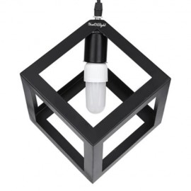 YOUOKLIGHT SQUARE SHAPED AC 85 - 265V E27 PENDANT LAMPSHADE (BLACK)