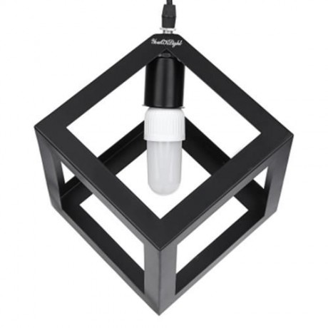 YOUOKLIGHT SQUARE SHAPED AC 85 - 265V E27 PENDANT LAMPSHADE (BLACK)