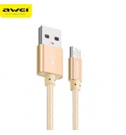 AWEI CL - 10 MICRO USB MINI NYLON BRAIDED TRANSFER DATA SYNCHRONIZATION CHARGING CORD 0.3M