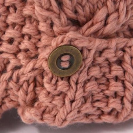 CHIC BUTTON DECORATED SOLID COLOR KNITTED VISOR FOR WOMEN (COLOR ASSORTED)