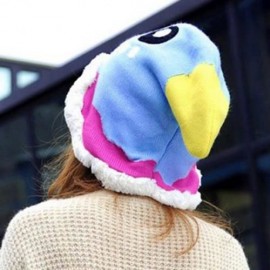 CUTE PARROT SHAPE DESIGN FUZZY KNITTED HAT FOR WOMEN (COLOR ASSORTED)