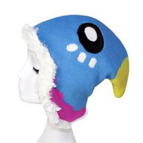 CUTE PARROT SHAPE DESIGN FUZZY KNITTED HAT FOR WOMEN (COLOR ASSORTED)