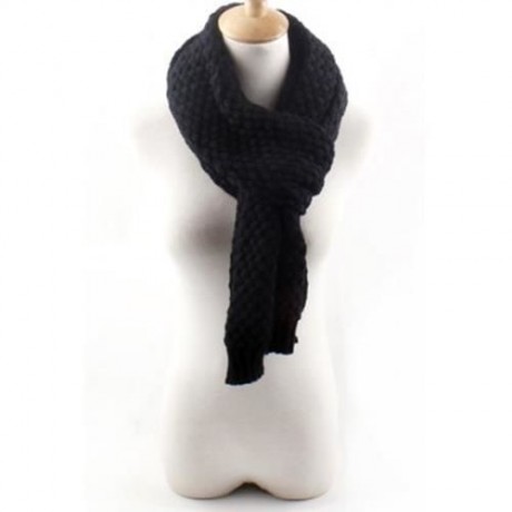 CHIC PETATE PATTERN SOLID COLOR KNITTED SCARF FOR WOMEN (COLOR ASSORTED)