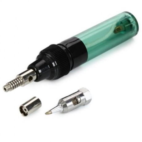 MT-100 GAS SOLDERING IRON PEN SHAPE FOR ELECTRONIC REPAIR / CRAFT MAKING (GREEN)