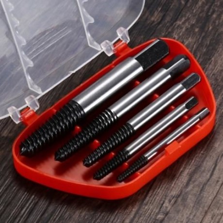 5PCS 3MM-19MM SCREW EXTRACTOR SET SMALL TOOL (GUN METAL)