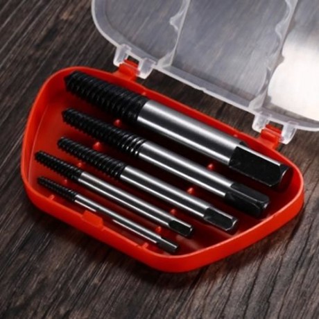 5PCS 3MM-19MM SCREW EXTRACTOR SET SMALL TOOL (GUN METAL)