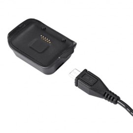 CHARGING CRADLE DOCK FOR SAMSUNG GALAXY GEAR FIT R382 SMART WATCH WITH MICRO-USB CABLE (BL
