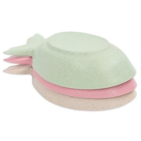 FISH SHAPE SEASONING DISH WHEAT STRAW VINEGAR PLATE (GREEN)