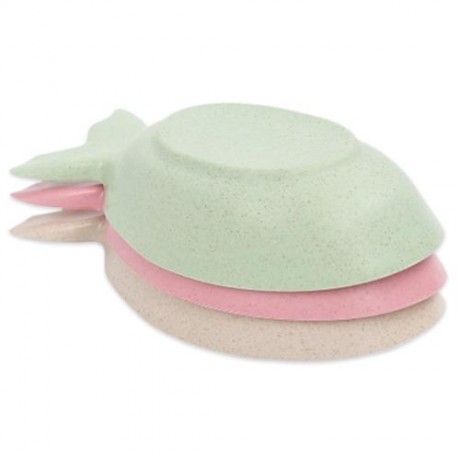 FISH SHAPE SEASONING DISH WHEAT STRAW VINEGAR PLATE (GREEN)